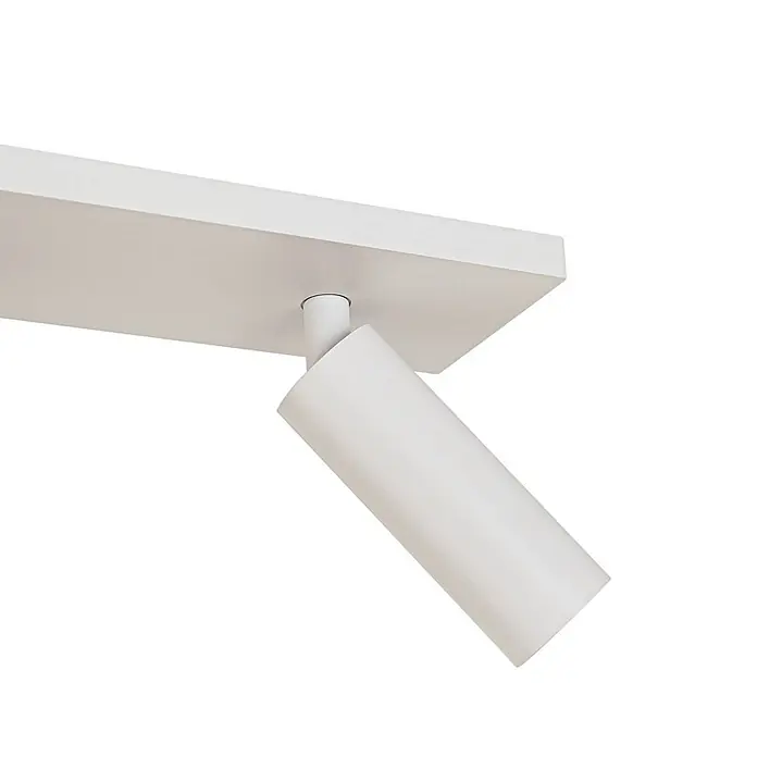 Arcchio Deckenstrahler Brinja Slim - weiß / opal, weiß / opal, GU10 - Weiße rechteckige Deckenleuchte mit verstellbarem zylindrischem Strahler.