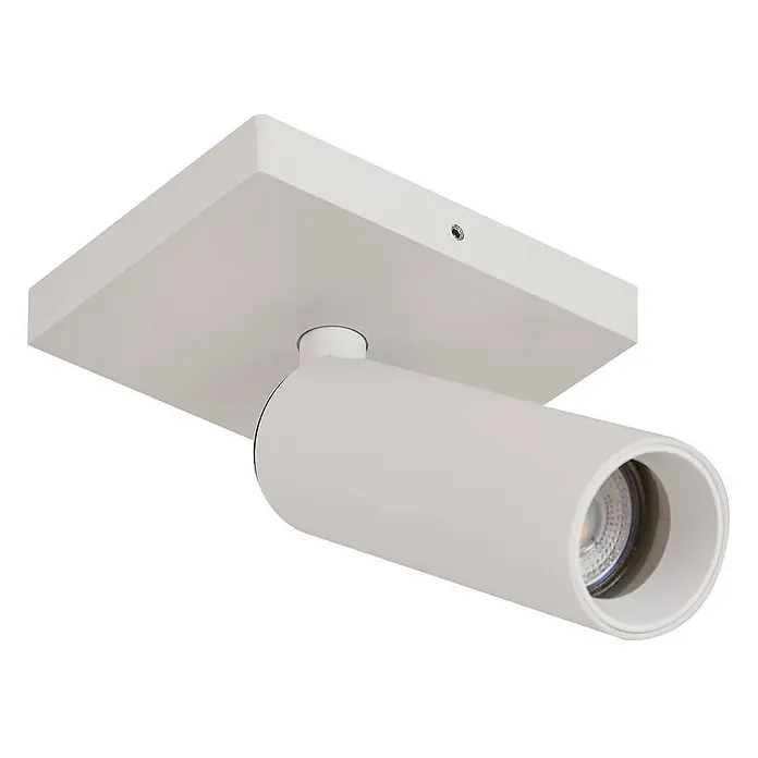 Arcchio Deckenstrahler Brinja Slim - L x B x H: 11 x 9 x 14,5 cm, weiß / opal, weiß / opal, GU10 - Weißer Deckenstrahler mit quadratischer Basis und verstellbarem zylindrischem Leuchtenkopf.