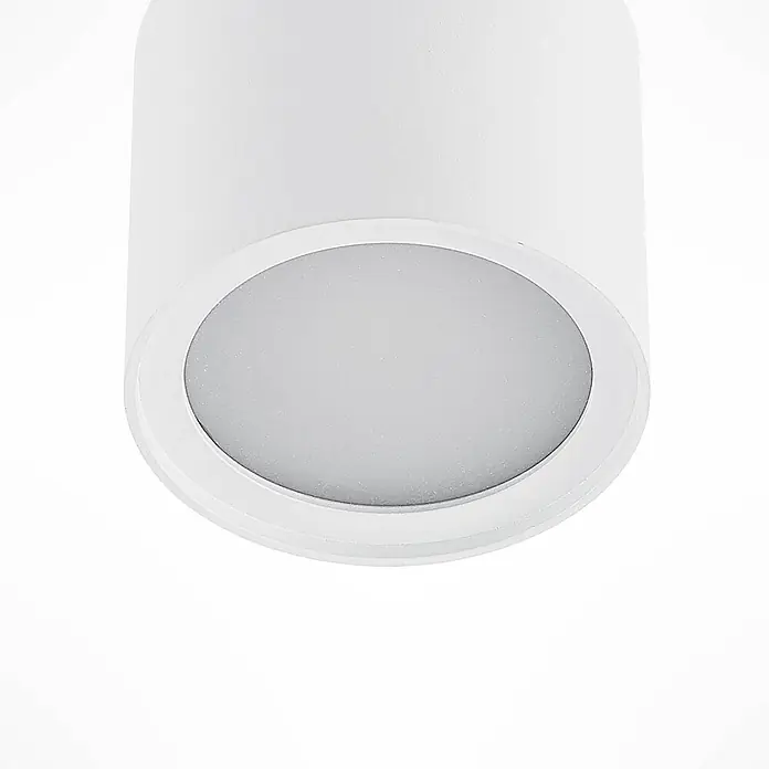 Arcchio Deckenstrahler Walisa - weiß / opal, weiß / opal, GU10 - Weißer zylindrischer LED-Downlight mit einer diffusen Lichtaustrittsfläche.