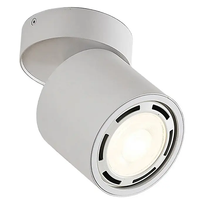 Arcchio Deckenstrahler Mabel - weiß / opal, weiß / opal, GU10 - Verstellbarer weißer Aufputz-LED-Strahler mit zylindrischem Design und sichtbarer Lichtquelle.