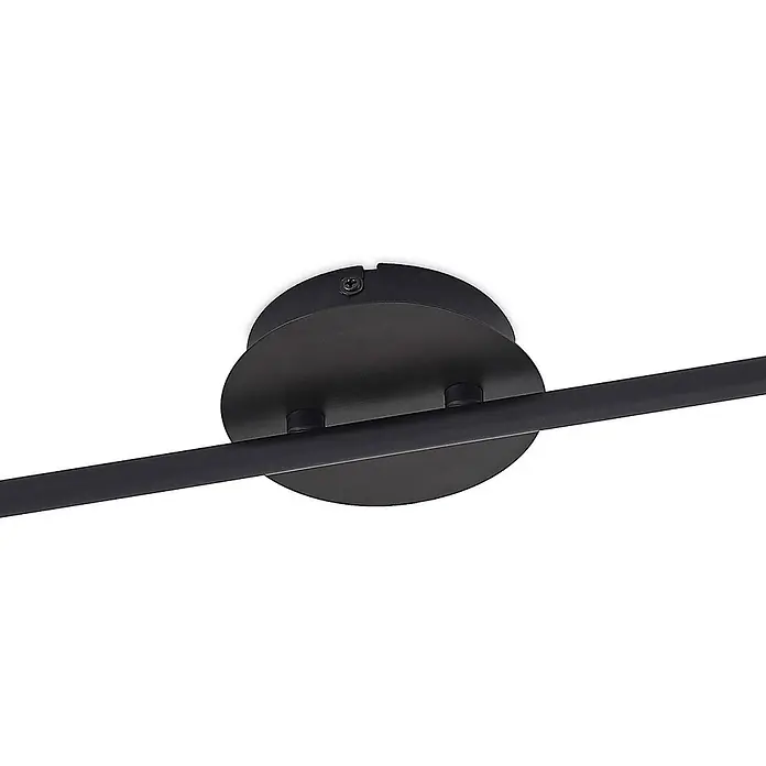 Lindby Deckenstrahler Eridia - L x B x H: 180 x 10 x 18,5 cm, schwarz, schwarz, E14 - Schwarze Metall-Deckenhalterung mit einer daran befestigten horizontalen Stange, gesichert mit zwei Stiften.