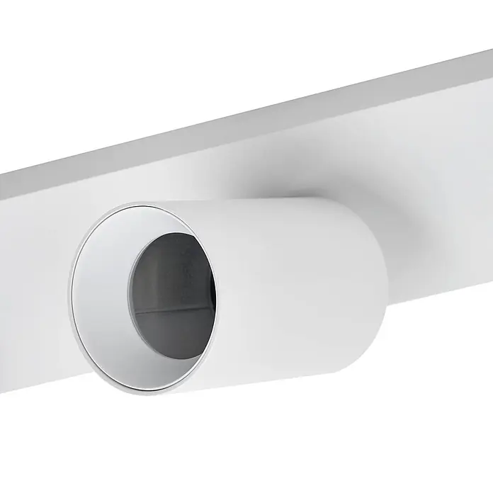 Arcchio Deckenstrahler Brinja - weiß / opal, weiß / opal, GU10 - Weißer zylindrischer LED-Aufbaustrahler auf einer linearen weißen Basis.