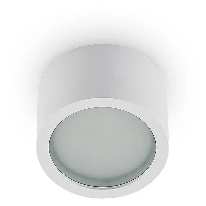 Arcchio Deckenstrahler Nieva - weiß / opal, weiß / opal, 2GX53 - Weiße zylindrische Deckenleuchte für die Oberflächenmontage mit mattierter Abdeckung.