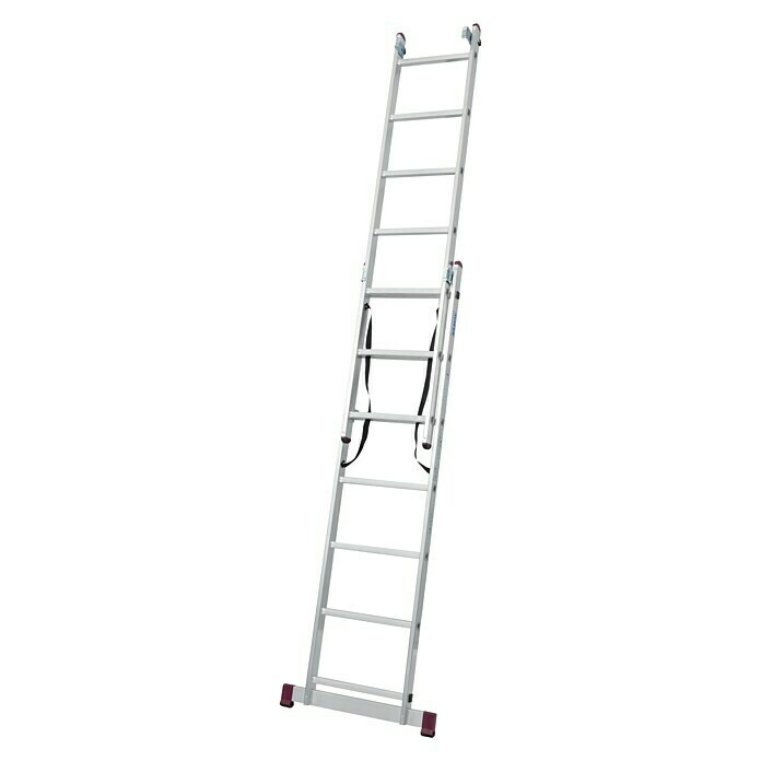 Escalera multiusos (Altura de trabajo: 5,1 m, 3 x 7 peldaños, Aluminio)