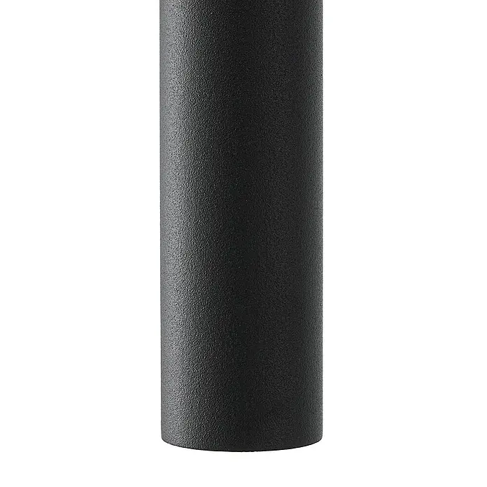 Lucande Pendelleuchte Lumavia - L x B x H: 93 x 53 x 30 cm, schwarz, Schwarz, rauchgrau, G9 - Schwarzes zylindrisches Objekt mit texturierter, matter Oberfläche.