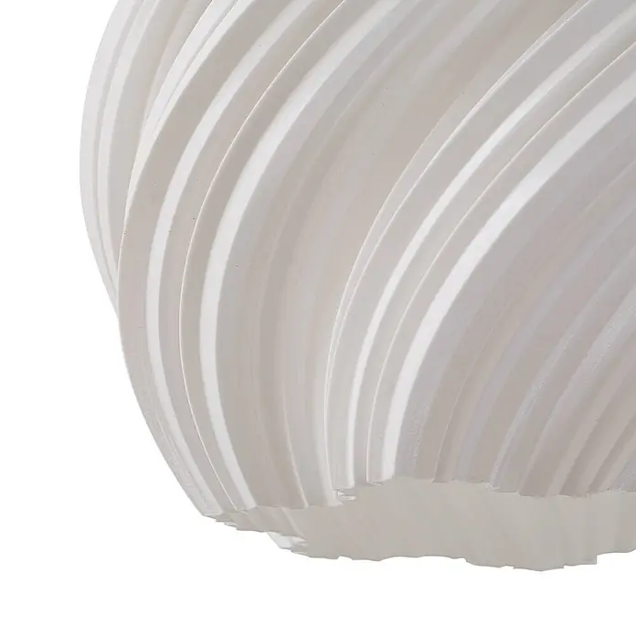 Lindby Pendelleuchte Nuvia - L x B x H: 30 x 30 x 30 cm, weiß / opal, weiß, E27 - Weißes, plissiertes, kugelförmiges Dekoobjekt oder Lampenschirm.