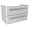Modern 3.0 Waschtischunterschrank (49 x 76 x 42 cm, 2 Schubkästen, Weiß, Hochglanz)