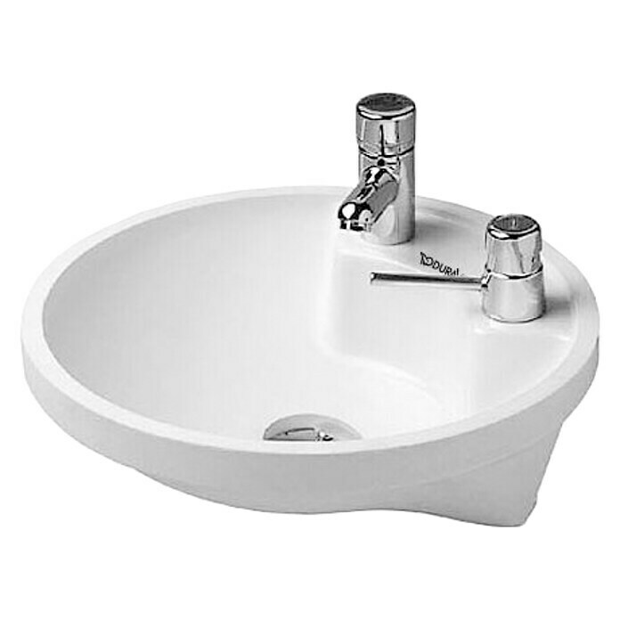 Duravit Architec WaschschaleDurchmesser: 43 cm, Ohne Spezialglasur, Hahnloch: Links, Ohne Überlauf, Weiß Front View