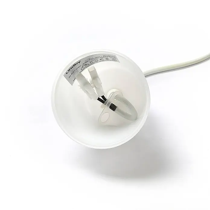 Lindby Pendelleuchte Simaria - L x B x H: 60 x 60 x 47,6 cm, weiß / opal, weiß, E27 - Weiße Kunststoff-Deckenrose für eine Lampe, zeigt interne Verdrahtung für drei E27-Leuchtmittel, je max. 40W.