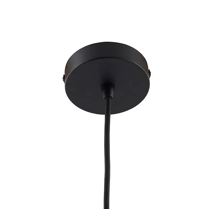 Lucande Außenwand- & Deckenleuchte Marrin - schwarz, IP44 - Schwarze Deckenrosette für Pendelleuchte mit Kabel.
