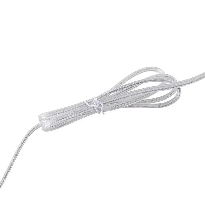 Lindby Klemmleuchte Jyla - L x B x H: 34,2 x 8 x 25 cm, Farbe Gehäuse: alu / grau / zink - Transparentes, aufgewickeltes Kabel, mit einem weißen Plastikband gesichert.