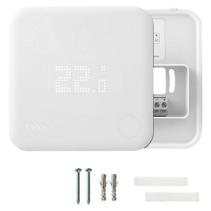 Tado Smartes Thermostat (Verkabelt)Smarte Steuerung: Tado App, LED-Display Front View