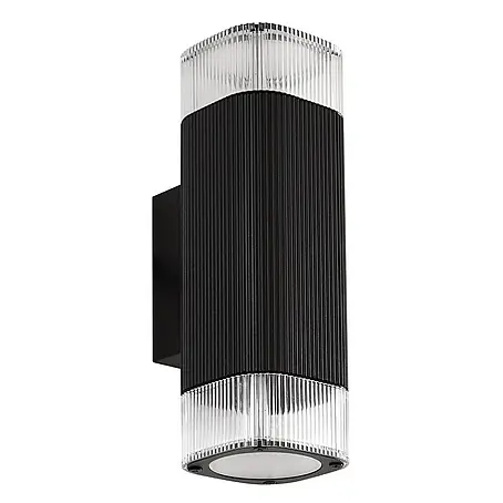Lindby Wandleuchte aussen in schwarz, Aussenlampe Wand