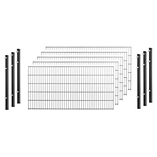 Peddy Shield Zaun-Set DSM (10 x 1,03 m, Anthrazit, 11 -tlg.)