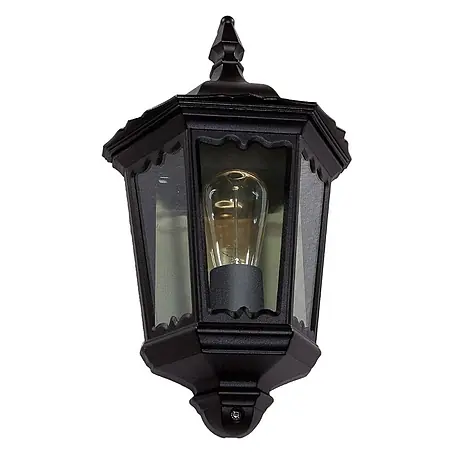 Lindby Wandleuchte aussen in schwarz, transparent, Aussenlampe Wand