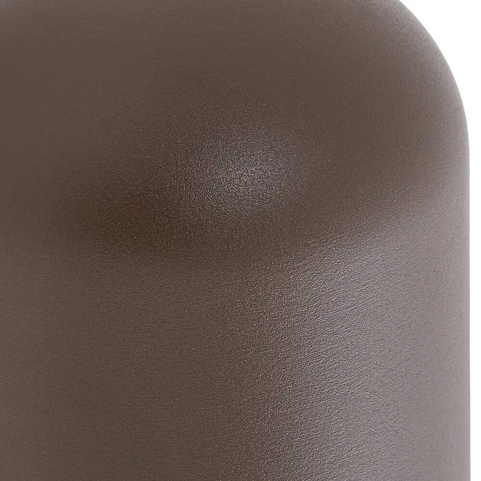 Lindby Außenwandleuchte Pilva - 13,3 x 10,5 x 21,5 cm, braun / rost, weiß / opal, IP44 - Braune, matte, fein strukturierte Oberfläche.