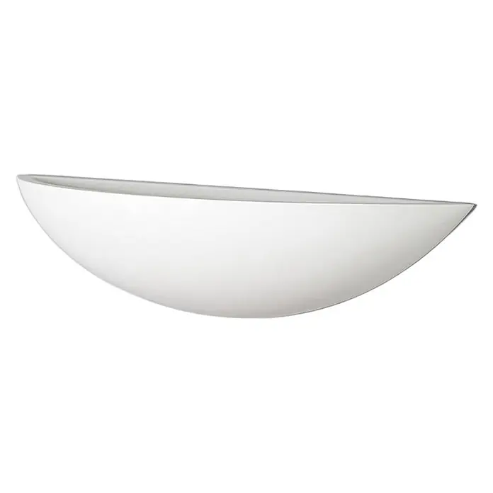 Lindby Wandleuchte Guilia - weiß / opal, weiß / opal, E27 - Weißer, halbrunder Wandpflanzkübel.