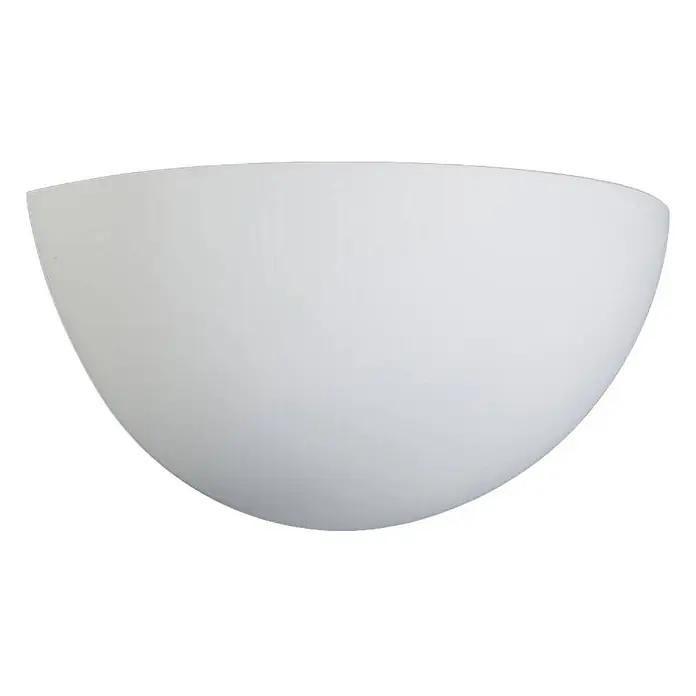 Lindby Wandleuchte Pascali - weiß / opal, E14 - Weiße halbkreisförmige Wandleuchte aus Opalglas.