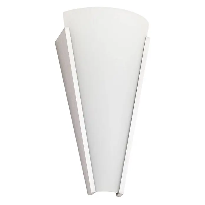 Lindby Wandleuchte Magnus - L x B x H: 9 x 16 x 31 cm, alu / grau / zink, E14 - Moderne Wandleuchte mit satiniertem Glasdiffusor und gebürstetem Metallrahmen.