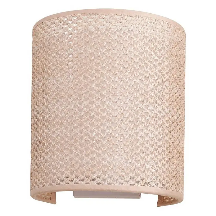 Lindby Wandleuchte Soula - L x B x H: 18 x 15 x 20 cm, creme / amber, E27 - Gebogene Wandleuchte in Hellbeige mit strukturiertem, gewebtem Stoffschirm.