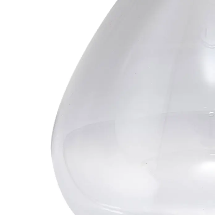 Lindby Wandleuchte Pendura - schwarz, alu / grau / zink, E14 - Klares, transparentes Glasgefäß mit glatter, gekrümmter Form.