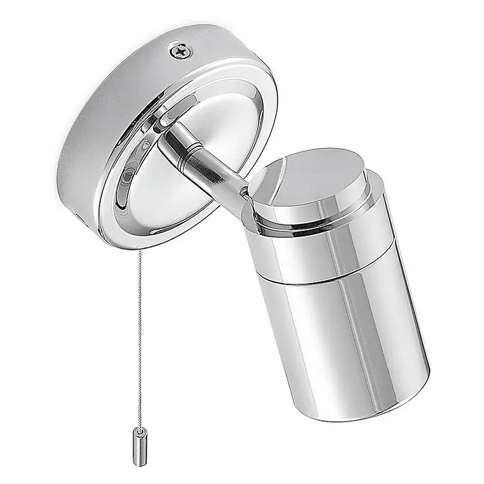 Lindby Wandleuchte Remilan - L x B x H: 12,3 x 9 x 10,6 cm, chrom / silber, chrom / silber, GU10 - Verstellbarer Chrom-Wandstrahler mit Zugschalter.