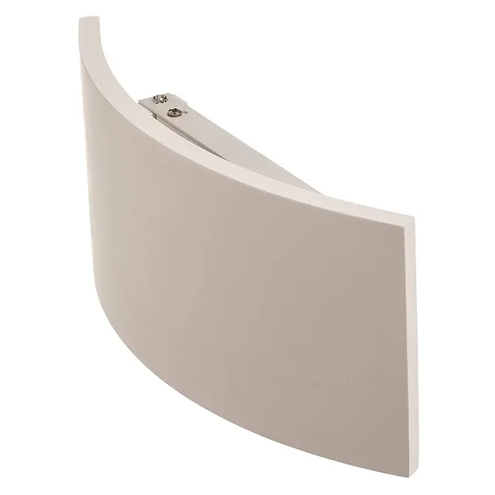 Lindby Wandleuchte Naike - L x B x H: 8 x 35 x 15 cm, weiß / opal, weiß / opal, G9 - Halbkreisförmige beige Wandleuchte für indirekte Beleuchtung.