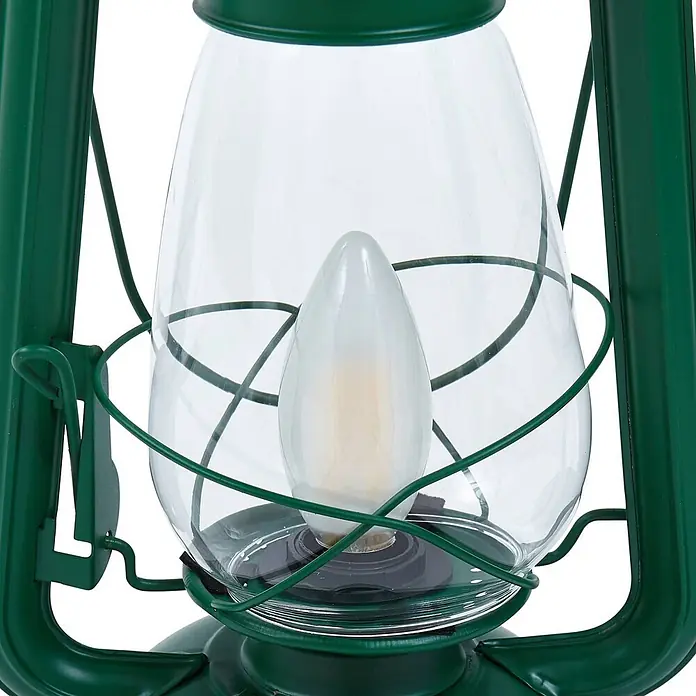 Lindby Wandleuchte Raisa - grün, E14 - Grüne Dekoleuchte im Laternenstil mit Glaskolben und LED-Glühbirne.
