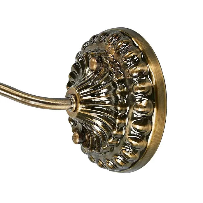 Lindby Wandleuchte Joely - bronze / altmessing, bronze / altmessing, E14 - Dekorativer messingfarbener Wandhalter aus Metall mit Verzierungen und Arm.