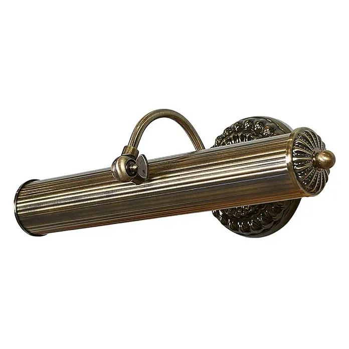 Lindby Wandleuchte Joely - bronze / altmessing, bronze / altmessing, E14 - Antike Messingleuchte mit verstellbarem Arm und ornamentalem Wandanschluss.