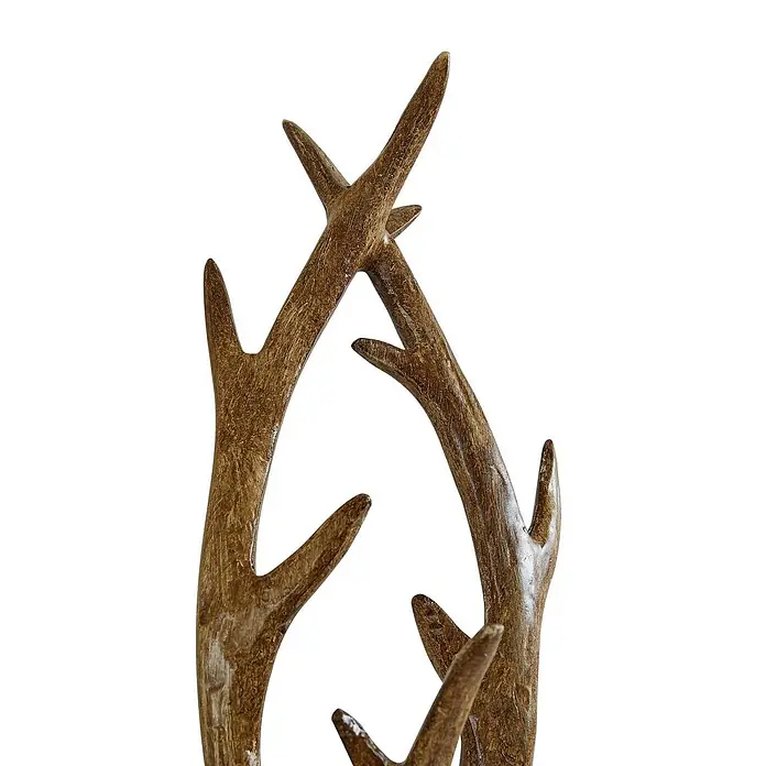 Lindby Wandleuchte Fibi - L x B x H: 16,8 x 36 x 47 cm, braun / rost, braun / rost, E14 - Braune, texturierte Deko-Geweihstangen, die sich kreuzen.