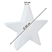 8 Seasons Design Shining Leuchtstern Star (Weiß, Durchmesser: 60 cm, Polyethylen, 9 W)