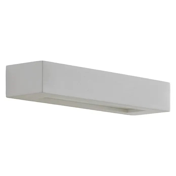 Lindby Wandleuchte Matteo - L x B x H: 9,5 x 36 x 6 cm, weiß / opal, E14 - Weiße rechteckige Up-Down-Wandleuchte.