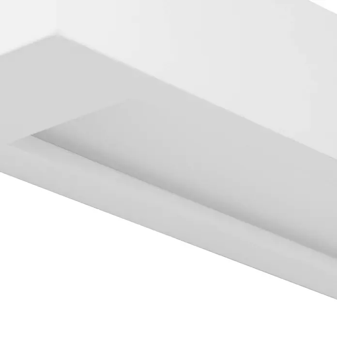 Lindby Wandleuchte Matteo - L x B x H: 9,5 x 36 x 6 cm, weiß / opal, E14 - Weißes, eingelassenes Architekturelement, möglicherweise eine lineare Leuchte.