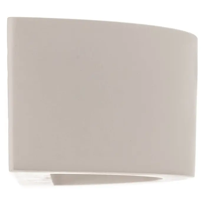 Lindby Wandleuchte Konstantin - weiß / opal, E14 - Matt hellgraue, gebogene Wandleuchte für indirektes Up- und Downlight.