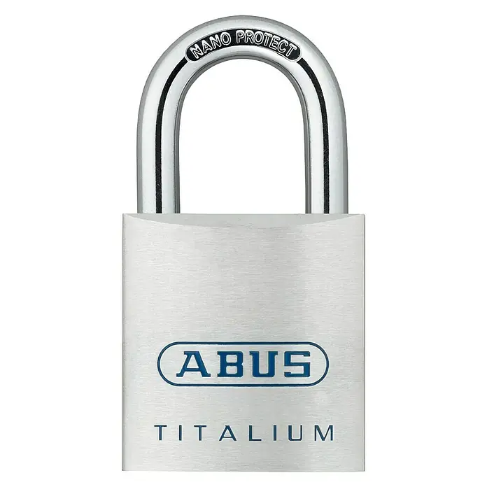 Abus Titalium Candado 96TI/50 - An x Al: 50 x 92 mm, 1 ud., Aluminio - Candado ABUS Titalium con arco Nano Protect para mayor resistencia a la corrosión y seguridad.