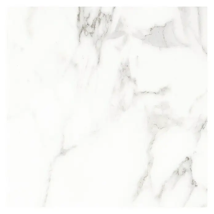 Pavimento porcelánico Palatina Mate - 60,5 x 60,5 cm, Blanco Carrara, Mate - Elegante textura de mármol en blanco y gris. El patrón añade un toque de lujo a cualquier diseño y es ideal para visualizaciones de alta calidad.