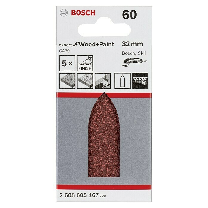 Bosch Professional Schuurbladenset (5 stk., Korreling: 60)