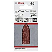 Bosch Professional Set de hojas de lija Expert for Wood and Paint C430 (5 uds., Granulación: 60)
