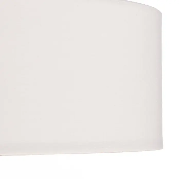 Lindby Pendelleuchte Sebatin - L x B x H: 50 x 50 x 12 cm, creme / amber, cremeweiß, nickel matt, E27 - Weißer Lampenschirm aus Stoff mit feiner Textur.