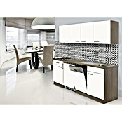 Respekta Cocina (195 cm, Con placa de dos fuegos, Blanco)