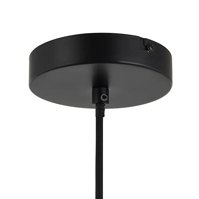 Lindby Pendelleuchte Otso - L x B x H: 40 x 40 x 17 cm, Holz hell, holz hell, E27 - Schwarze Deckenrosette aus Metall mit Textilkabel und Befestigungsschraube.