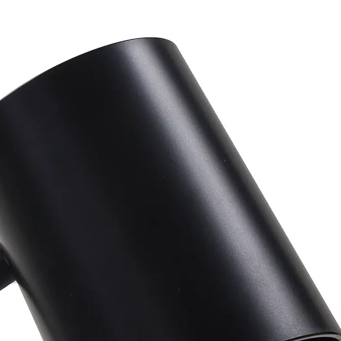 Lindby Tischleuchte Radka - L x B x H: 14,2 x 14,2 x 40,5 cm, schwarz, schwarz, GU10 - Schwarze zylindrische Leuchte mit matter Oberfläche.