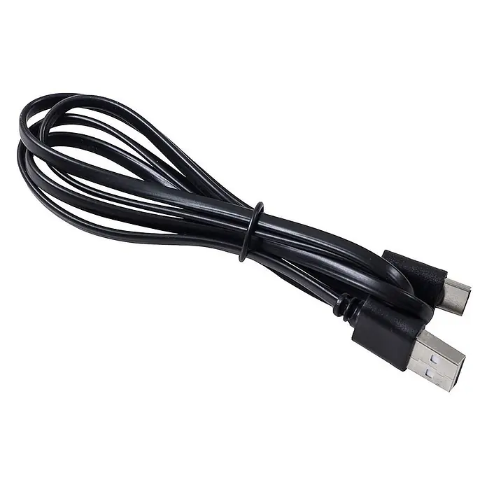 Lindby Tischleuchte Janea - L x B x H: 11,4 x 11,4 x 25 cm, schwarz, schwarz - Schwarzes, aufgerolltes USB-A auf USB-C Ladekabel.