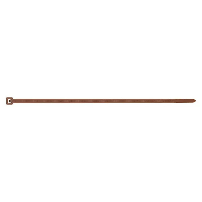 Index Bridas para cables de Nylon - An x L: 36 x 200 mm, Plástico, Marrón - Brida para cables marrón para agrupar cables e hilos, ideal para instalaciones y organización. El material duradero asegura una sujeción segura.