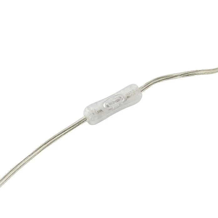 Lindby Tischleuchte Kupla - L x B x H: 15 x 15 x 28,5 cm, messing / gold, klar / transparent, G9 - Transparenter Ein-/Ausschalter in der Leitung an einem transparenten Elektrokabel.