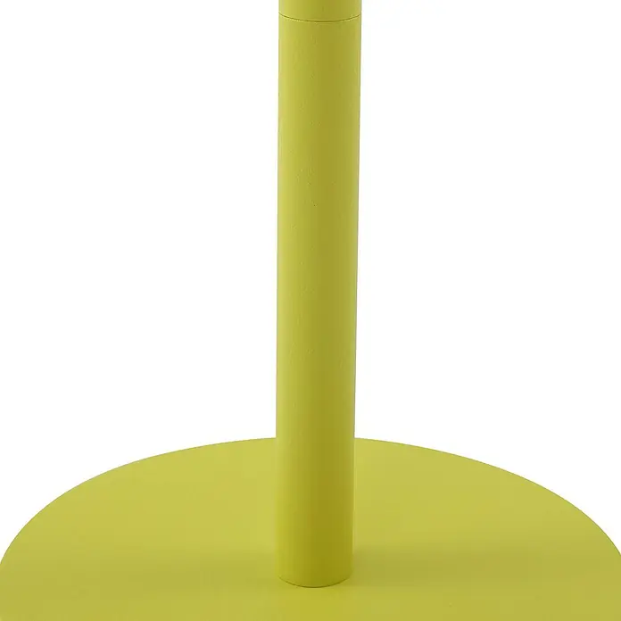 Lindby Tischleuchte Azalea - gelb / orange - Hellgrüner zylindrischer Ständer mit rundem Fuß, für einen Tisch oder eine Lampe.