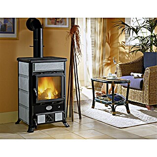 La Nordica Kaminofen Rosella R1 (11 W, Raumheizvermögen: 252 m³, Schwarz/Serpentino)