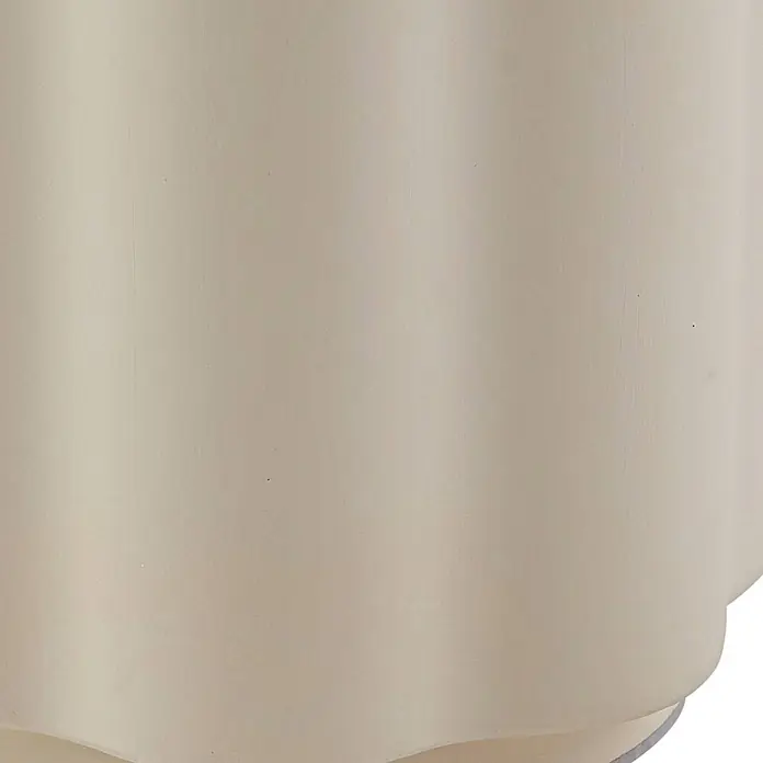 Lindby Tischleuchte Nielson - creme / amber, weiß / opal, E27 - Hellbeiger, leicht strukturierter Stoff mit sanft geschwungenem Rand.