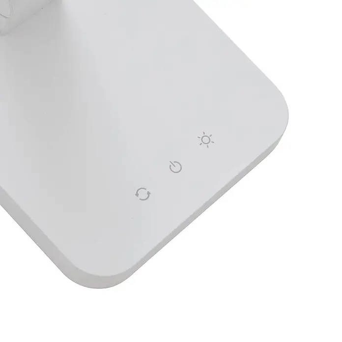 Lindby Tischleuchte Rylas - weiß / opal, weiß / opal - Weiße Schreibtischlampenbasis mit Touch-Bedienelementen für Ein/Aus, Helligkeit und Farbtemperatur.